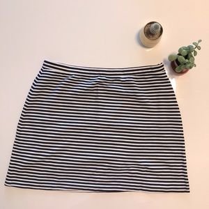 White and blue Striped skirt
